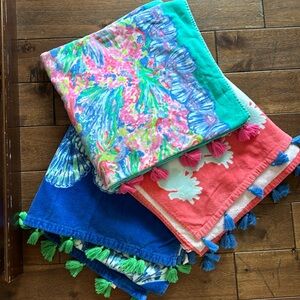 Lily Pulitzer for pottery barn set of 3 towels